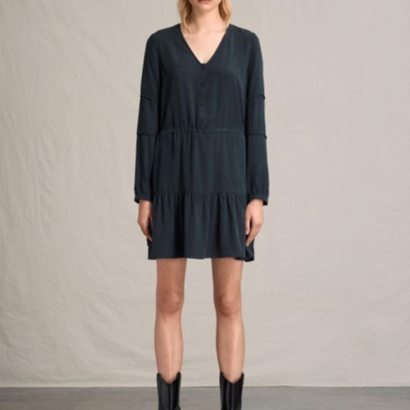 NWT $268 All Saints Black "Nora" Dress in size US 0 / UK 4! - Picture 2 of 6